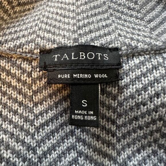 Talbots chevron wool sweater blazer- size S - Picture 6 of 8